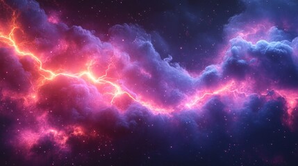 Wall Mural - Cosmic Lightning Storm