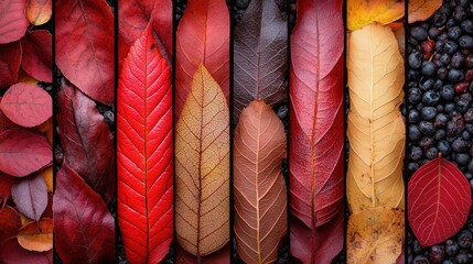 Wall Mural - Autumn Leaf Arrangement