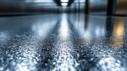 Wet Floor, Reflective Surface, Bokeh