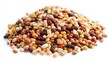 © atipong - Mixed beans multi grain colorful mixture on white background