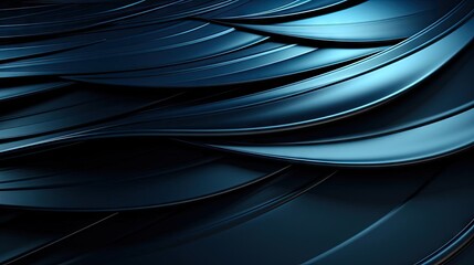 Fototapete - A digital artwork featuring abstract waves and geometric shapes.