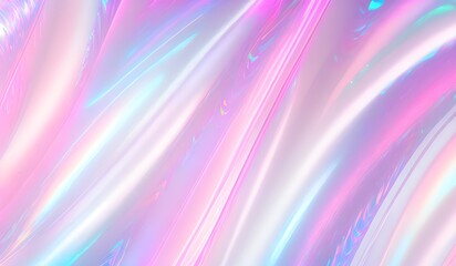 Holographic neon waves colorful pastel abstract background