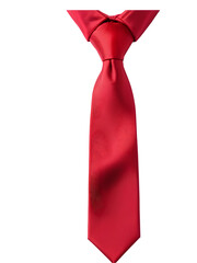 Red necktie isolated on transparent background.
