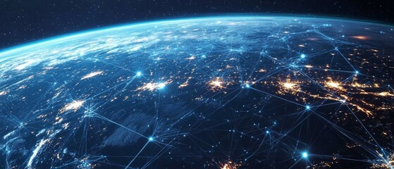 Poster - Global Telecommunication Network from Space. Satellite Connectivity