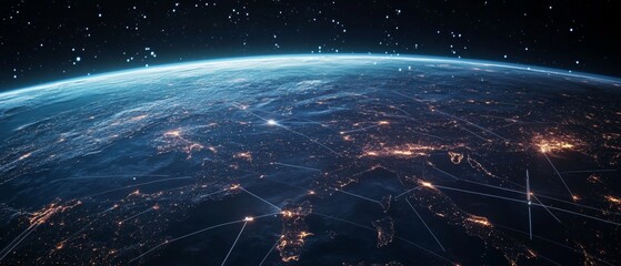 Poster - Global Telecommunication Network from Space. Satellite Connectivity