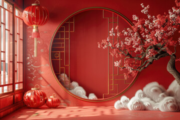 Chinese New Year Illustration Background