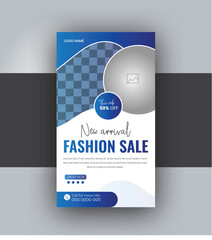 Wall Mural - Trendy editable Instagram stories templates for fashion sale. Design backgrounds for social media story. Instagram story design template.