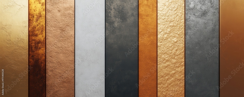 Reflection Gradient Texture Map Metallic textures with reflective surfaces and gradients in high ...