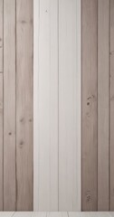 A close-up of a wooden wall with vertical wooden planks in various shades of brown, arranged in two horizontal rows.