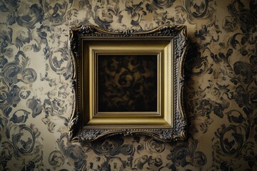 Wall Mural - Vintage Frame on Wallpaper.