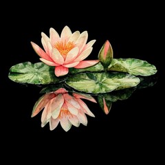 Wall Mural - Water Lily Reflection.