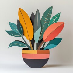 Canvas Print - Paper Plant Pot.