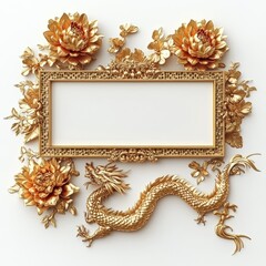 Canvas Print - Gold Dragon Frame.