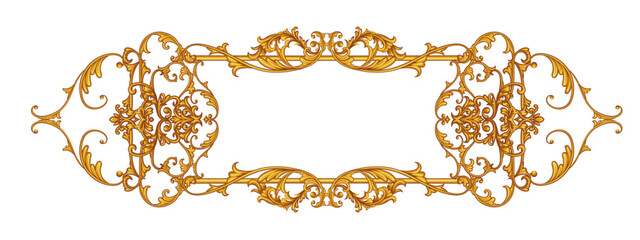 Decorative frame in Baroque style, intricate vector design