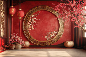 Wall Mural - Chinese New Year Illustration Background