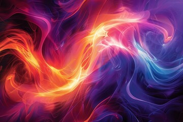 Wall Mural - Vibrant swirl of colors in a mystical blend, creating an ethereal atmosphere of light and energy. Perfect for backgrounds!