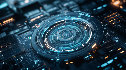 Poster - futuristic technology background 