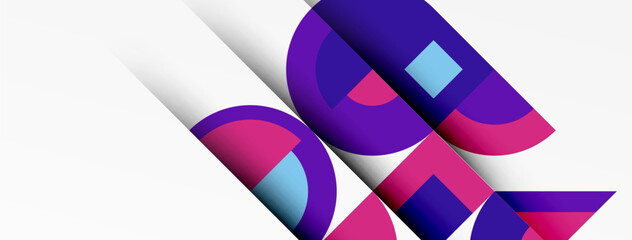 Poster - Modern geometrical abstract background - circles. Business or technology presentation design