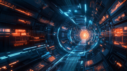 Poster - futuristic technology background 