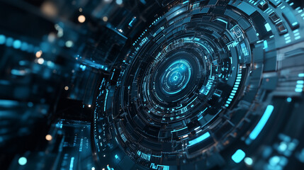 Poster - futuristic technology background 