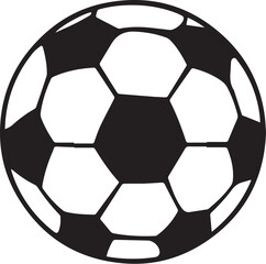 Soccer ball vector black silhouette design for T-Shirt