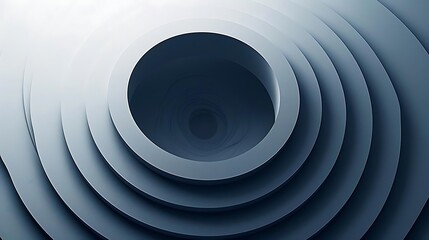 Wall Mural - Abstract design featuring concentric circular layers creating depth.