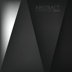 Poster - graphic geometric triangle overlap vector layer background for text and message design

