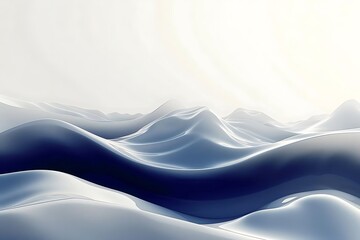 Wall Mural - A serene landscape of smooth, undulating hills in soft colors.