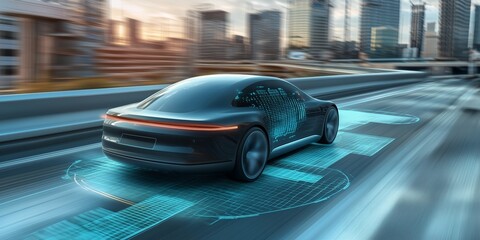 Autonomous Self-Driving Car on a Futuristic Road with Smart AI Technology