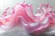 © julija - mesmerizing swirls of liquid pink paint frozen in time fluid abstract forms create a futuristic 3d sculpture isolated on white blending art and science in a captivating visual display
