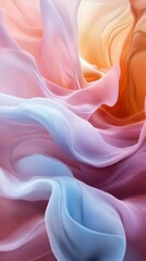 Wall Mural - Abstract flow of pastel silk fabric with soft hues