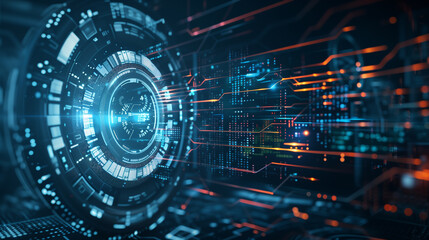 Poster - abstract sci fi tech background