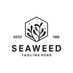 Wall Mural - Seaweed logo vector template illustration design