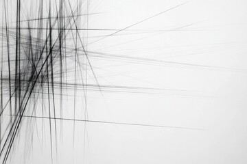 Poster - Black and gray pencil lines on a white backdrop