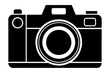 Wall Mural - Photo camera or video camera silhouette icon for graphic design. vector illustration.