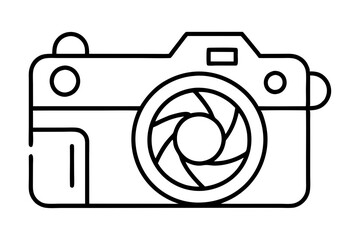 Wall Mural - Photo camera or video camera silhouette icon for graphic design. vector illustration.