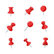 © Wayan - Red pin office icon. Hand drawn style. collection of isolated illustrations