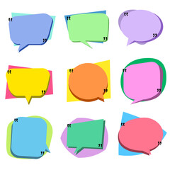 speech chat bubble talk balloon, vector graphic. text message communication illustration symbol set 