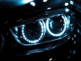 Poster - Car Headlight Close Up