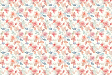 Wall Mural - Blooming midsummer meadow seamless pattern.