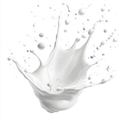 Wall Mural - milk splash isolated on white