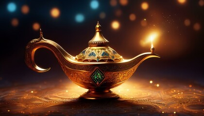 Poster - magic lamp on the wall