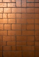 A macro shot of a squared pattern copper texture, revealing the metallic sheen and rich, warm tones of copper, with visible scratches and dimples that add character., close-up shot, short distance, pa