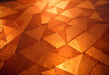 A macro shot of a squared pattern copper texture, revealing the metallic sheen and rich, warm tones of copper, with visible scratches and dimples that add character., close-up shot, short distance, pa