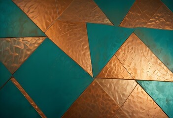 A macro shot of a squared pattern copper texture, revealing the metallic sheen and rich, warm tones of copper, with visible scratches and dimples that add character., close-up shot, short distance, pa