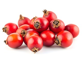 Rosehip berries isolated on white background