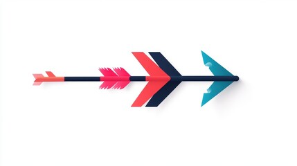 Poster - a simple, clean arrow icon, pointing to the right, isolated on a white background, for user interfac
