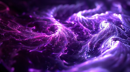 Wall Mural - abstract purple and pink fractal background with glowing textures.
