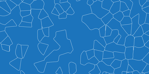 Wall Mural - Abstract navy blue crystalized broken glass and white lines background .black stained glass window art pattern vector illustration. broken stained glass white line geometric pattern .