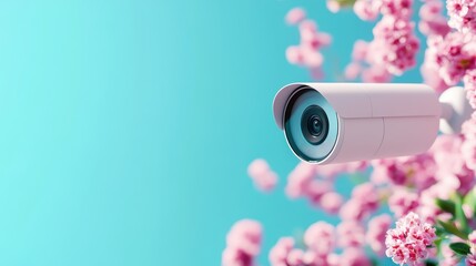 Canvas Print - A security camera with facial recognition capabilities, demonstrating AI role in home security.